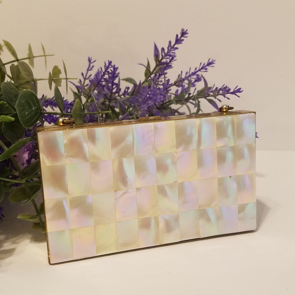 Vintage 1950s Mother Of Pearl Purse